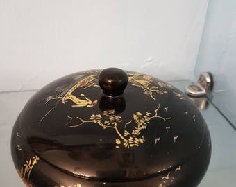 Paint can, very beautiful Lackdose 13 x 7 cm Asia 50s