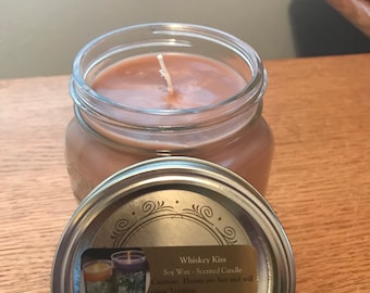 Whiskey Scented candle. 16oz jar