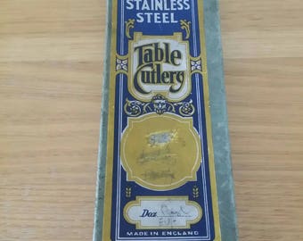Sheffield Stainless Steel/Faux Handles knives x4 in original box