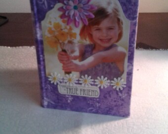 Pretty girl fabric covered journal
