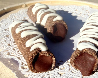Organic Dog Treats - Double Carob Cannoli - All Natural Dog Treats Organic Vegetarian - Shorty's Gourmet Treats