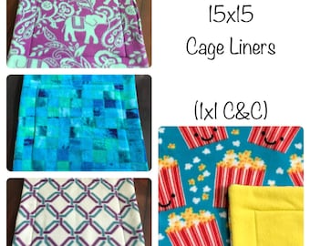 15x15 Cage Liner - Guinea Pig Cage - 1x1 CandC - Cage Liner - Fleece - Potty Pad - Uhaul Pad - Hedgehog Fleece - Guinea Pig Fleece