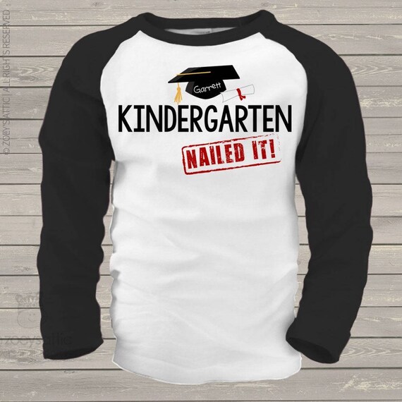 Download Kindergarten graduation shirt-graduation cap and diploma