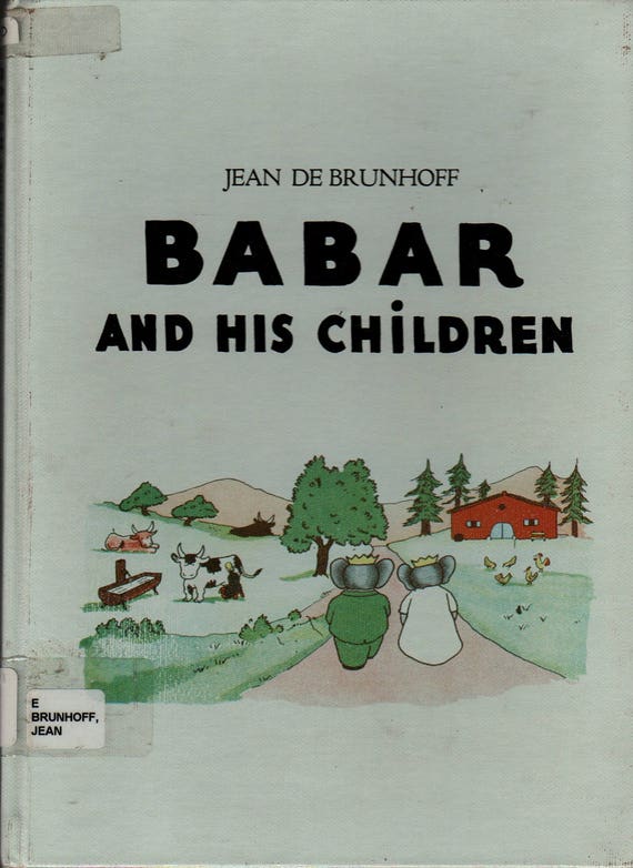 Babar and His Children + Jean de Brunhoff + 1966 + Vintage Kids Book