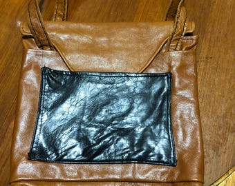 real leather handbag