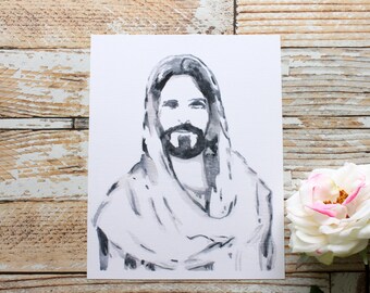 PRINTABLE Watercolor Christ Portrait// Christ Portrait// Christ Painting// Jesus Christ Painting// Christ Print