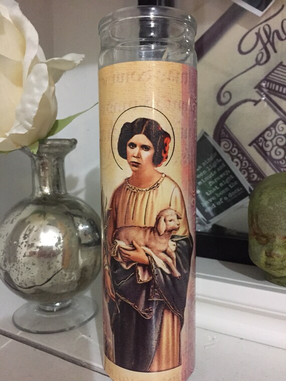 Saint Carrie Fisher Leia Prayer Candles