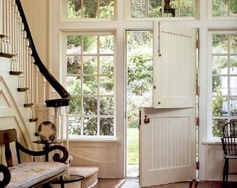 Antique Dutch door architectural salvage reclaimed Summer breeze project rustic country cottage decor hardwood conversion doors
