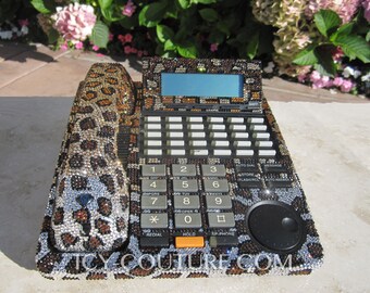 Crystal Bling Home Telephone Swarovski Crystal Leopard