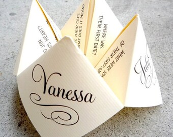 BLACK Wedding Cootie Catcher (Pdf - Printable)