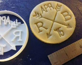 Custom Arrow Wedding Cookie Cutter personalized initials birthday gift anniversary comemmorative