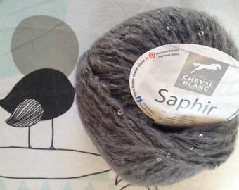 WOOL Sapphire ash - white horse