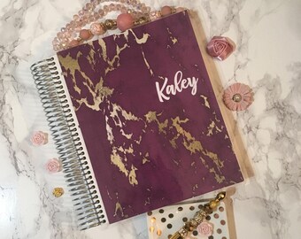 Planner Cover for Erin Condren, Happy Planner Cover, Recollections Planner, Pink, planner dashboard, A5 dashboard, marble, gold marble