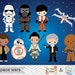 Instant Download Star Wars Clipart, Digital Star Wars Clip Art, Digital Star Wars ClipArt, Star Wars Birthday Party, Star Wars Party 00227
