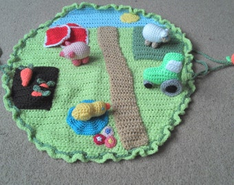 Crochet Farm mat playset