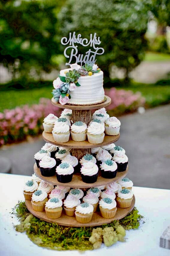 Rustic Cupcake Stand 4 Tier Tower Holder 50 Cupcakes 100