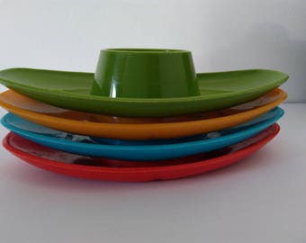 Vintage plastic egg cups lift 1970s Vintage egg cup, 70 of, old french, 1970, seventies