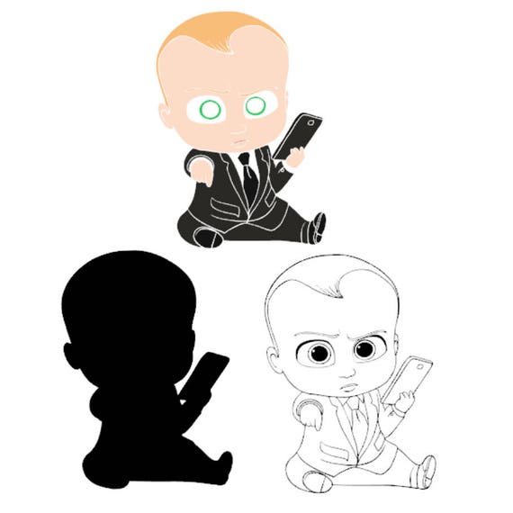 Download The Boss Baby Layered SVG DXF EPS Vector Silhouette Cricut ...