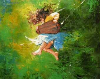Print Swing25 16x20 inch Print from oil painting by Roz