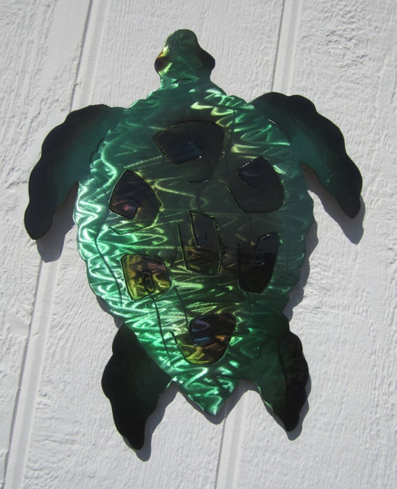 SeaTurtle wall art Hawaiian Honu metal abstract sculpture