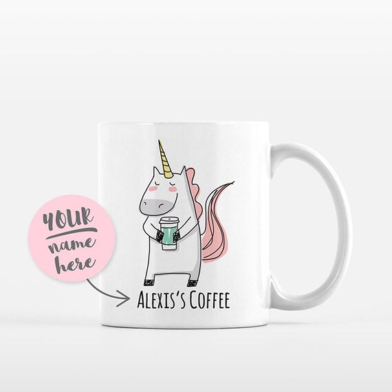 Personalized Mug Unicorn Mug Custom Mug Name Mug Coffee Lover Gift Idea Unique Personalized Gift for Her Adult Women Office Coffee Mug Cup