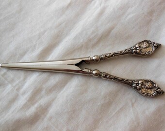 Antique Art Nouveau Sterling Glove Stretcher F & B Monogrammed