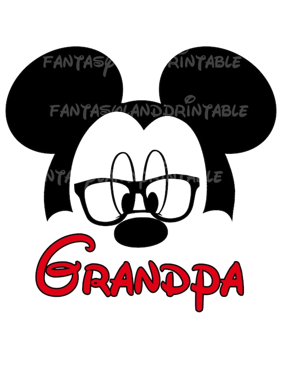 Download Mickey Mouse Glasses Classic Silhouette for DIY Printable Jpeg