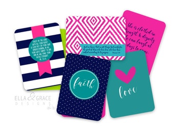 Mini Scripture Cards. Set of 10 Encouragement Cards.