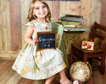 girls world tour dress toddler back to school dress world map print dress