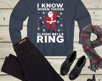 Drake, Christmas Sweater, I Know When Those Sleigh Bells Ring, Ugly Sweater, Family Sweatshirts, Christmas Party Outfit, Funny Gifts, Santa