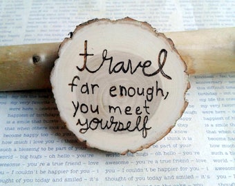 Travel keychain, Travel magnet, Gift for traveler, Wood burned keychain, Wood magnet, Wood keychain, Travel gift, Wanderlust gift, Traveling