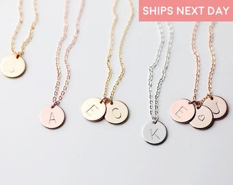 Initial Necklace Gold Personalized Necklace For Mom Gift From Daughter Personalized Mothers Day Gift Ideas Necklace With Kids Initials - CN