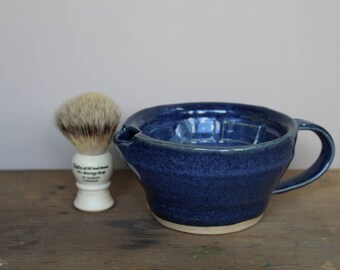 Rustic Blue Wet Shaving Scuttle - UK