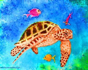 Turtle, limited edition print