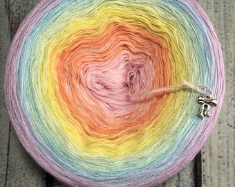 Pastel Prism Gradient Yarn Cake