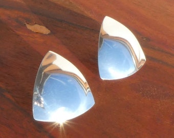 Ed Levin Sterling Silver Modernist Earrings