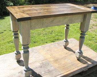 Kitchen Island, Farmhouse, Country, Turned Legs, Rustic