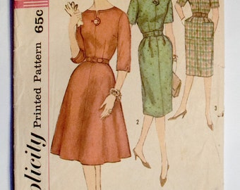 Simplicity 1960s Dress Sewing Pattern 3755 Size 20 Bust 40