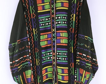 80's vintage Gianni Versace Art Print silk Shirt Blouse