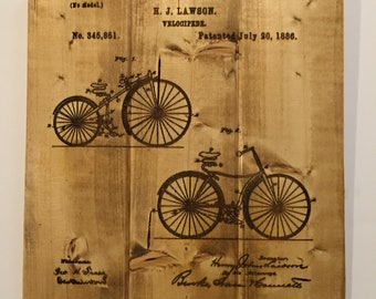 Victorian Bicycle Patent Sign
