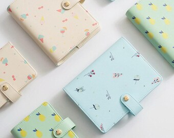 A6 A7 Faux Leather Organizer Planner Notebook Binder PU Blue Cream Green NEW