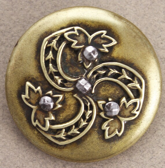 Large Antique Brass Button