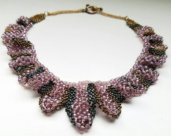 Elegant Hand-Woven Beaded Necklace