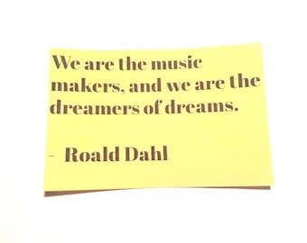Roald Dahl Quote Sticker