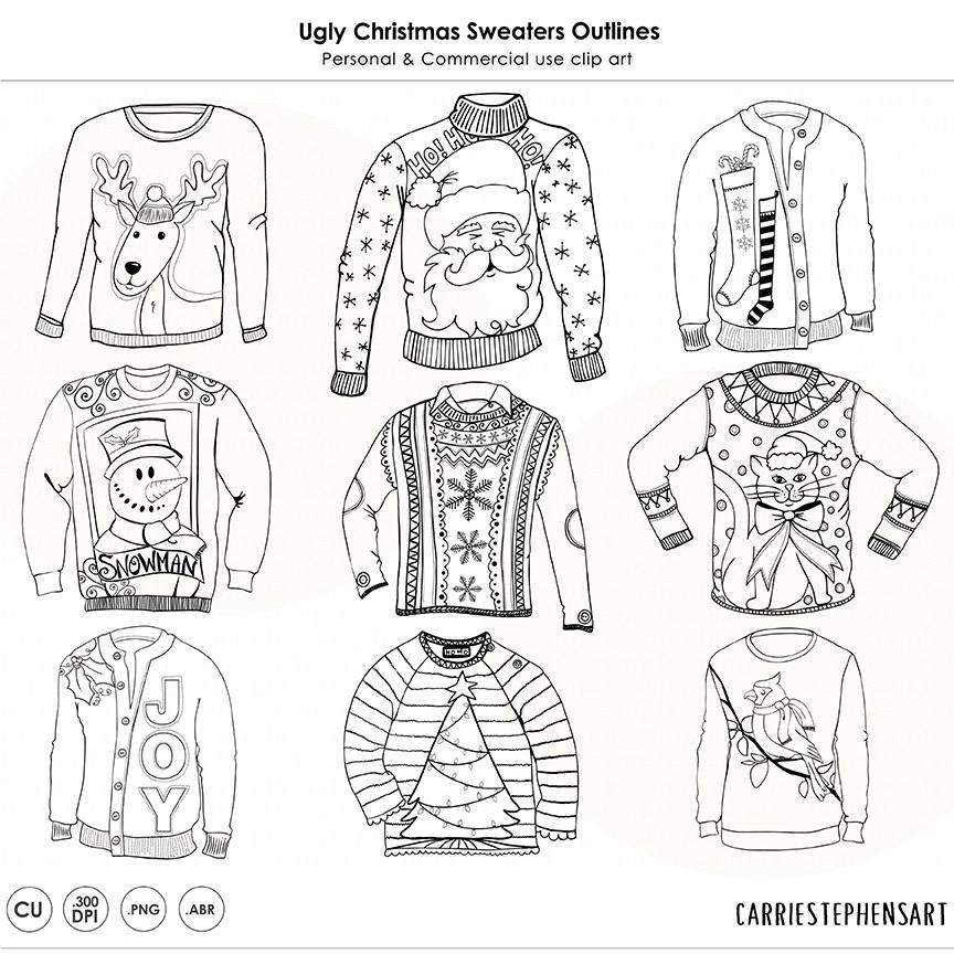 Download 79+ Holidays Merry Christmas Christmas Sweaters Coloring Pages
