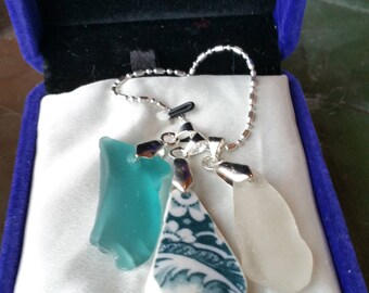 turquoise seaglass necklace
