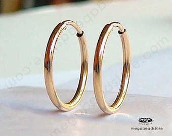 12mm Gold Filled Hoop Earring Endless Hoop earwire F336GF
