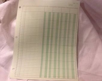10 sheets ledger paper