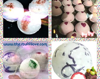 Handmade Bath Bomb Seconds, 5 Jumbo Shea Butter Bath Bomb
