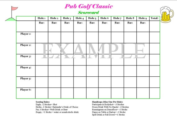 items-similar-to-pub-golf-scorecard-on-etsy